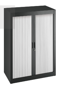 ARMARIO MEDIANO NEGRO BLANCO, METALICO, 145x103x45