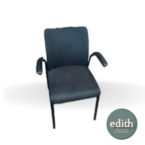 SILLA CONFIDENTE TOP NEGRA CROMADA