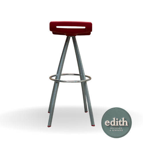 TABURETE GIRATORIO ROJO