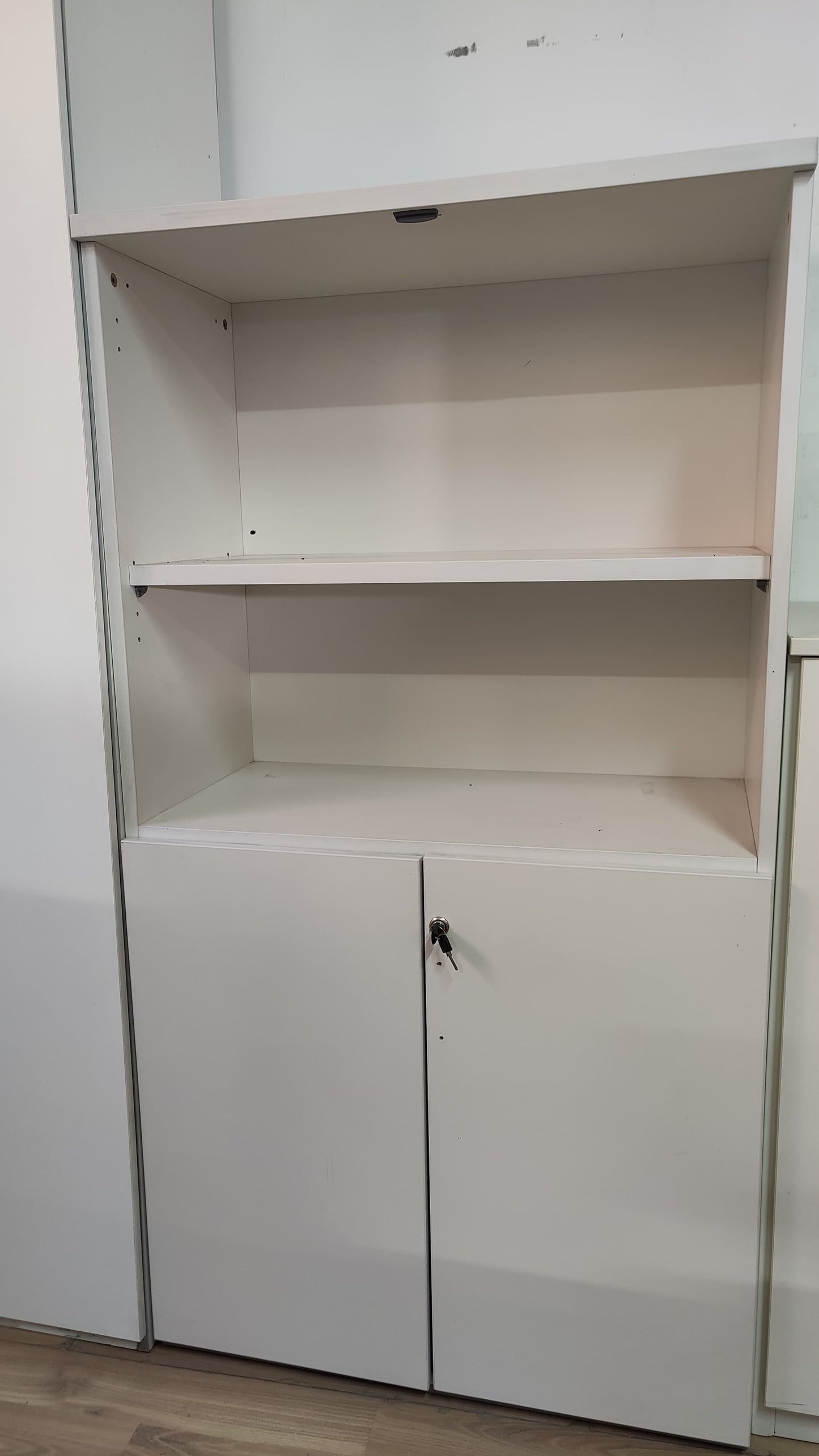 ARMARIO, MEDIANO, VITRINA, BLANCO, MADERA 149X80X42