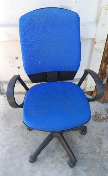 SILLA OPERATIVA AZUL BRAZOS CURVADOS