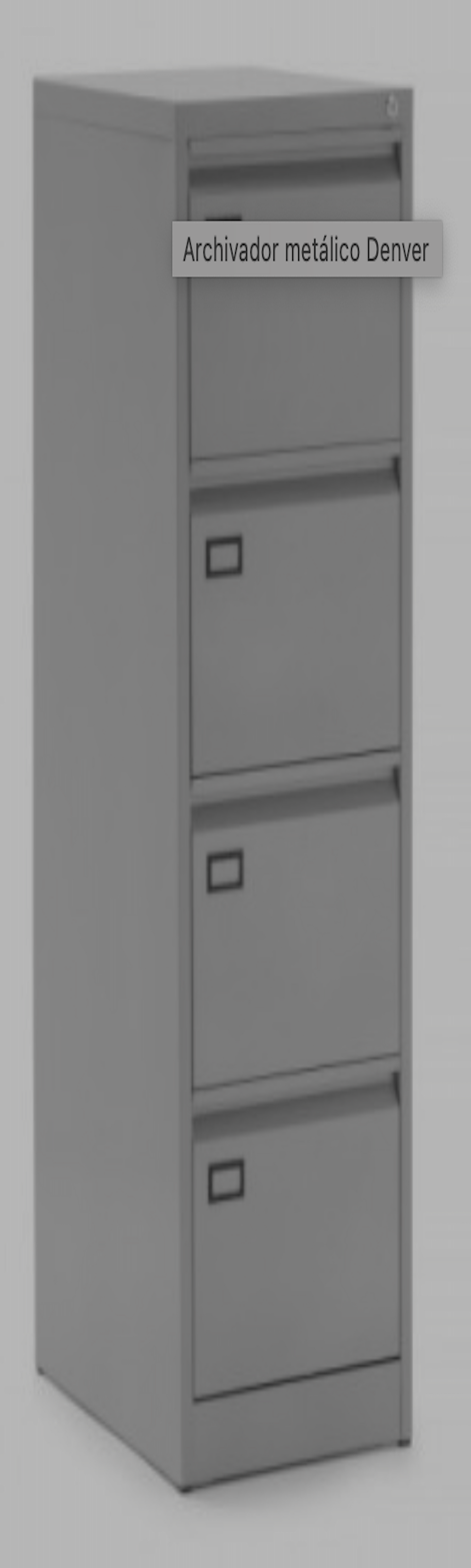 ARCHIVADOR VERTICAL GRIS METAL 133X44X70