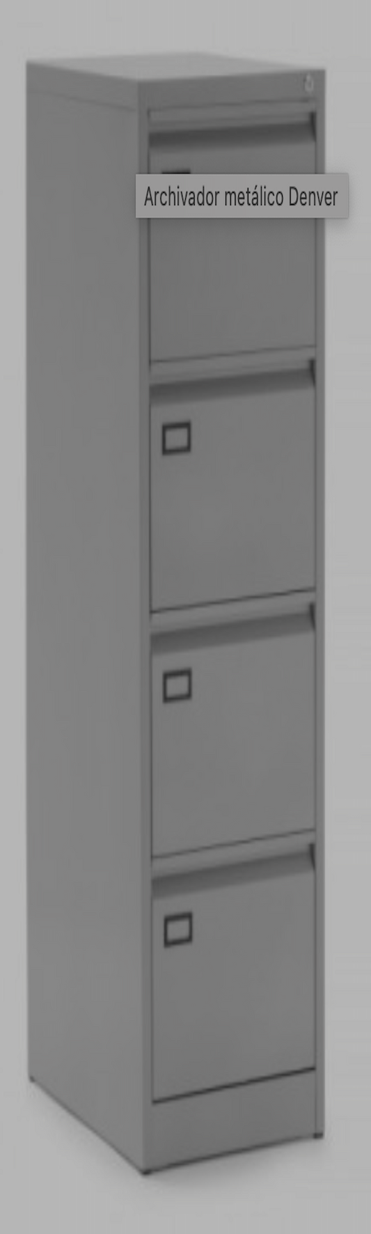 ARCHIVADOR VERTICAL GRIS METAL 133X44X70