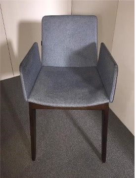 SILLA CONFIDENTE BUTACA GRIS BRAZOS RECTOS