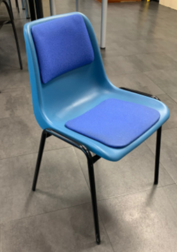 SILLA COLECTIVIDADES AZUL POLIPROPILENO