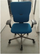SILLA OPERATIVA AZUL GIRATORIA GS