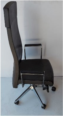 SILLA OPERATIVA NEGRA CUERO DIRECCION