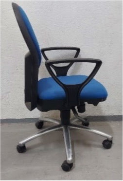 SILLA OPERATIVA AZUL NEGRA BIPLAX