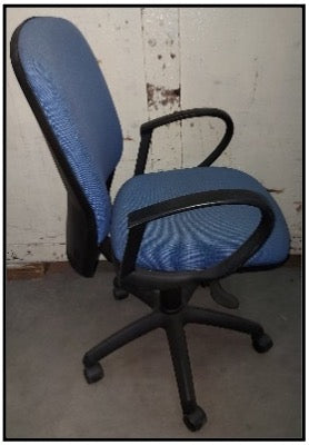 SILLA OPERATIVA AZUL BRAZOS CURVADOS