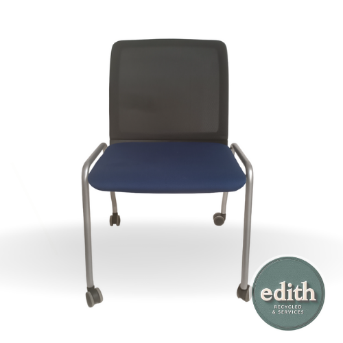 SILLA CONFIDENTE AZUL CON RUEDAS HAWORTH