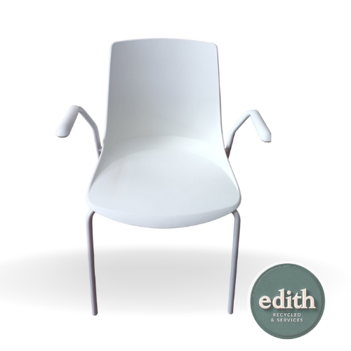 SILLA CONFIDENTE BLANCA CON BRAZOS