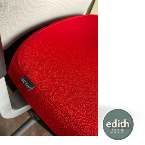 SILLA OPERATIVA ROJA BLANCA