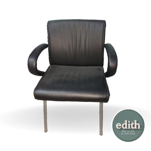 SILLA CONFIDENTE PATIN BRAZOS CURVADOS