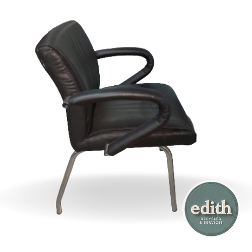 SILLA CONFIDENTE PATIN BRAZOS CURVADOS