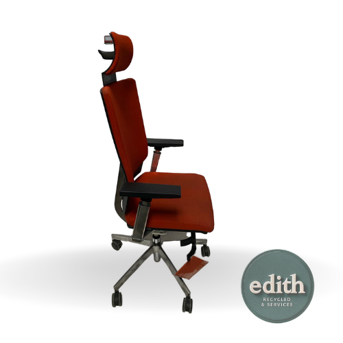 SILLA NARANJA ALTA DIRECCION. PRECIO SIN RETAPIZAR.