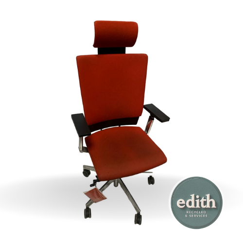 SILLA NARANJA ALTA DIRECCION. PRECIO SIN RETAPIZAR.