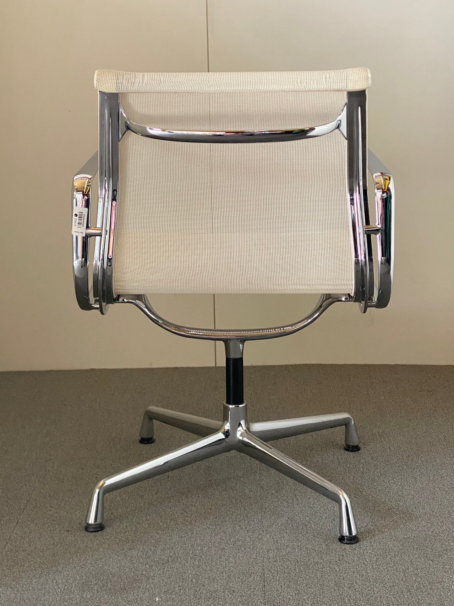 SILLA OPERATIVA VITRA ALUM CHAIR MALLA BLANCA/NEGRA