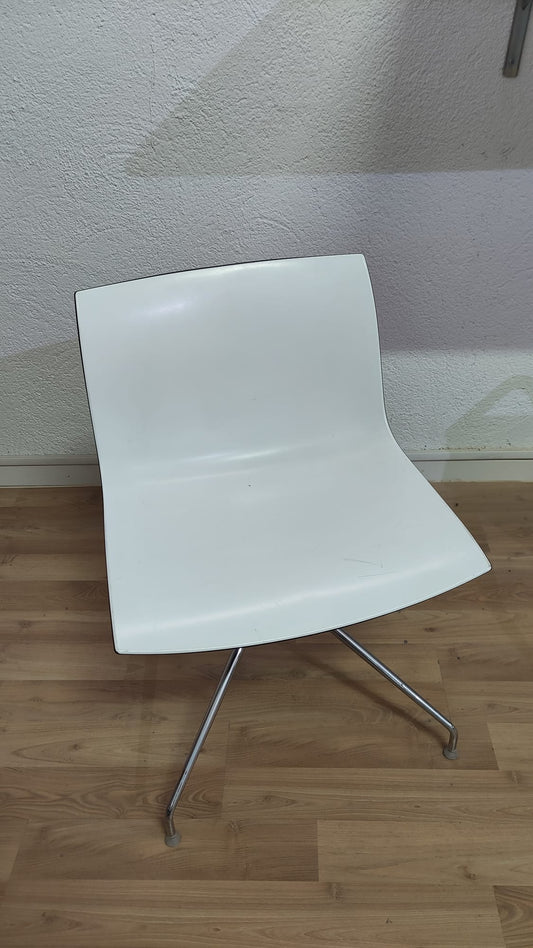 SILLA CONFIDENTE GIRATORIA BLANCA NEGRA