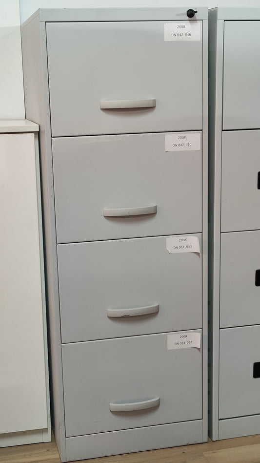 ARCHIVADOR VERTICAL GRIS METAL CON CERRADURA